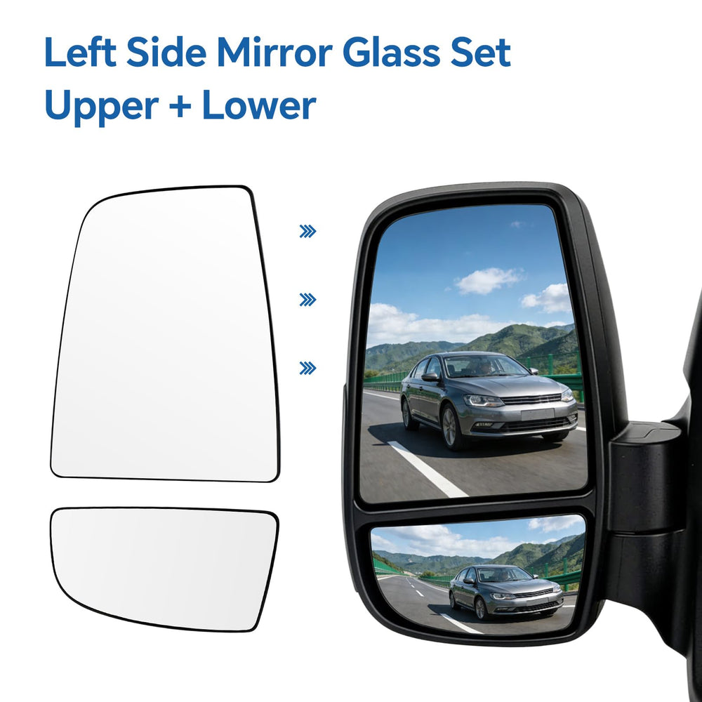 Aritoxy mirror installed on Transit driver side demonstrating proper fit