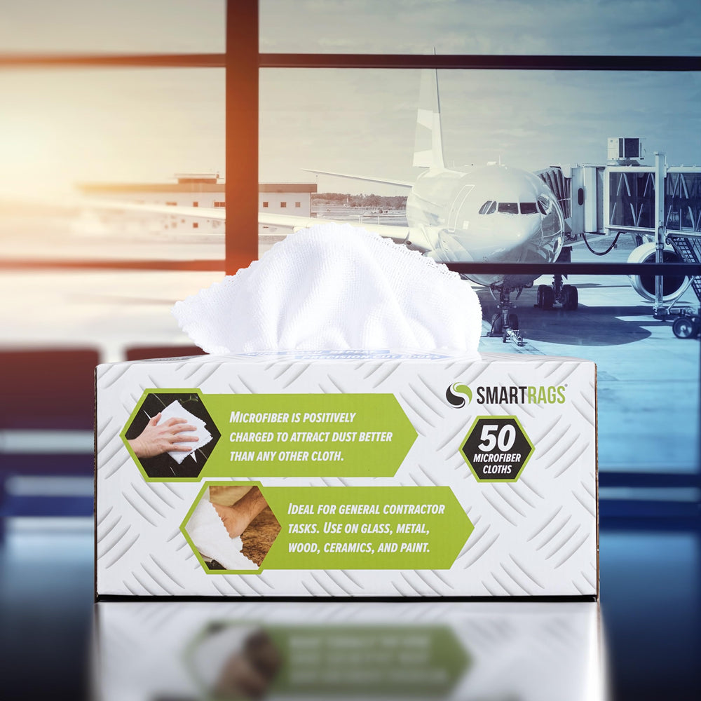 Arkwright Smart Rags polishing a window for streak-free glass clarity