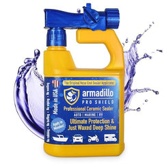 Armadillo Pro Shield front label showing product identity and volume advantage
