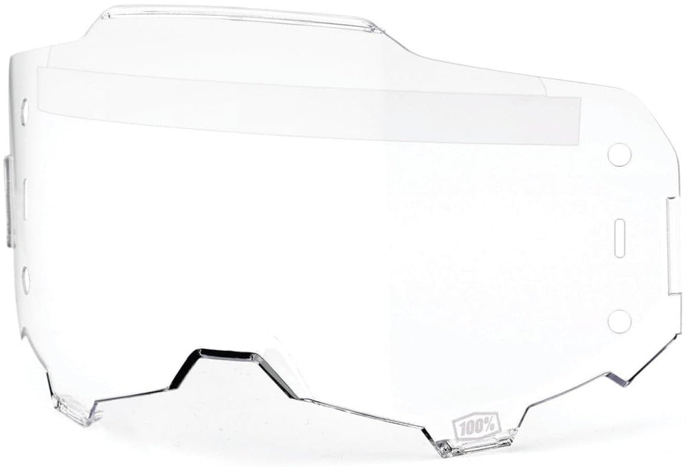 100% ARMEGA front lens close-up showing clear optics and quick replacement benefit