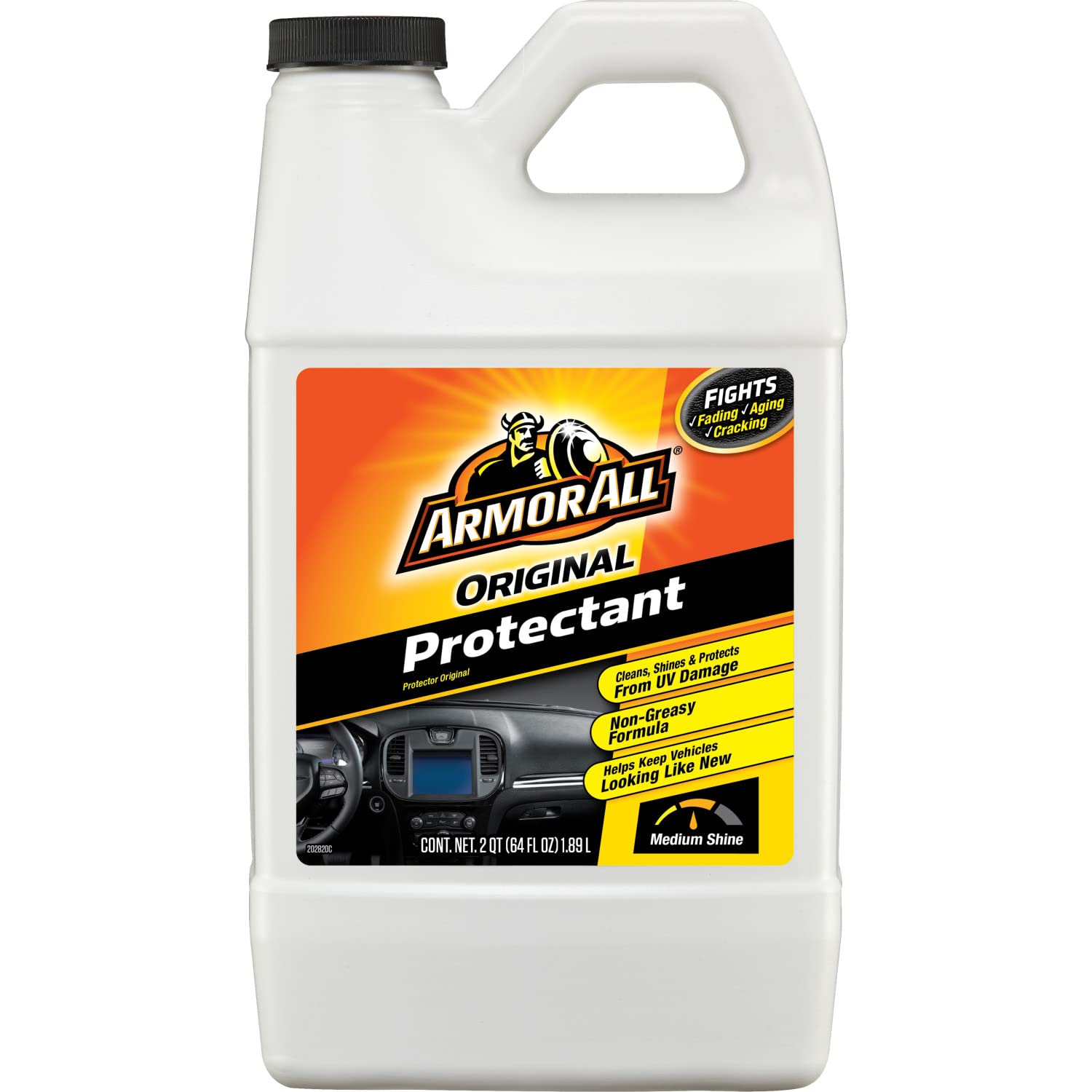 Armor All 64oz front label showing product and benefits
