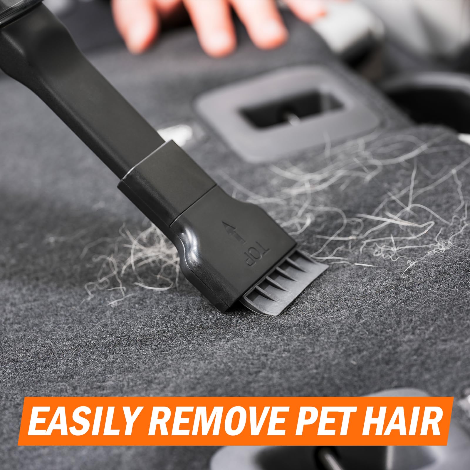 Armor All accessory set displayed including pet hair rake and detail brush for versatility