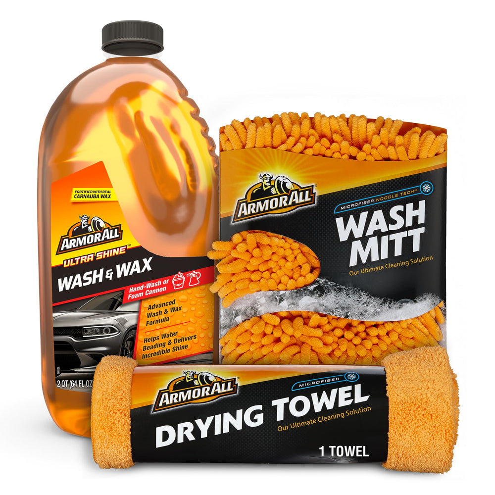 Armor All front packaging showing complete exterior kit and convenience benefit