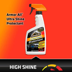 Armor All close-up of glossy formula texture highlighting deep shine benefit