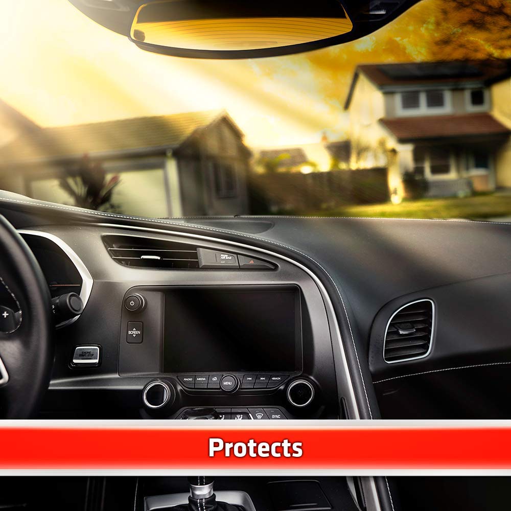 Armor All applied to tire and trim showing restored color and protective sheen