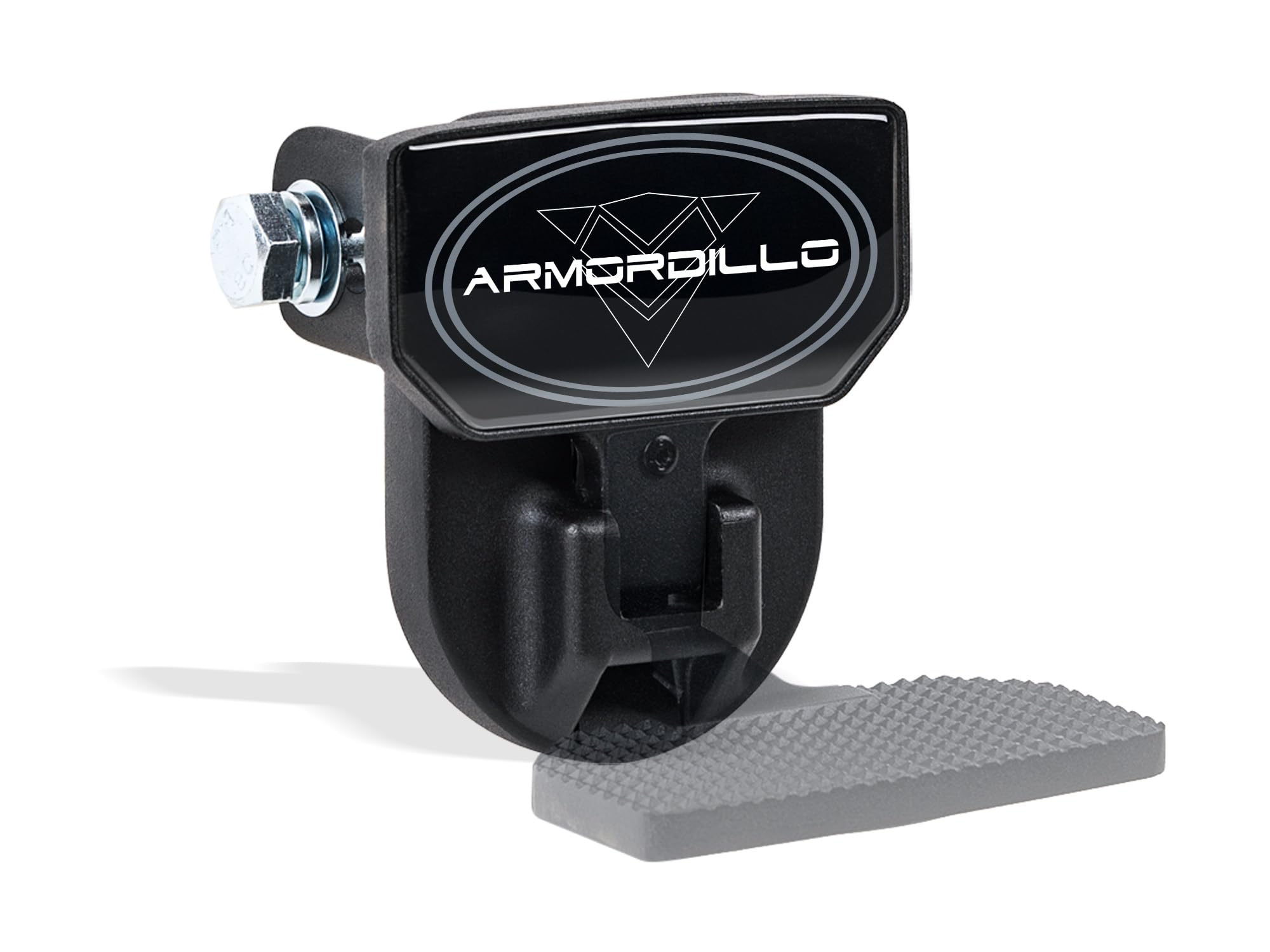 Armordillo front-profile step mounted showing sturdy access and convenience