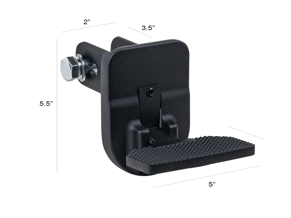 Armordillo size comparison with hitch pin illustrating compact 5-inch width