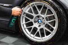 Armour Detail Supply being sprayed on alloy wheel showing safe cleaning action without damage