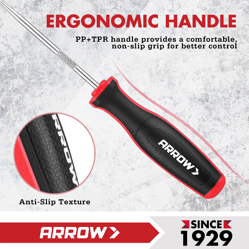 Arrow Fastener tools beside removed O-rings and clips illustrating delicate part removal