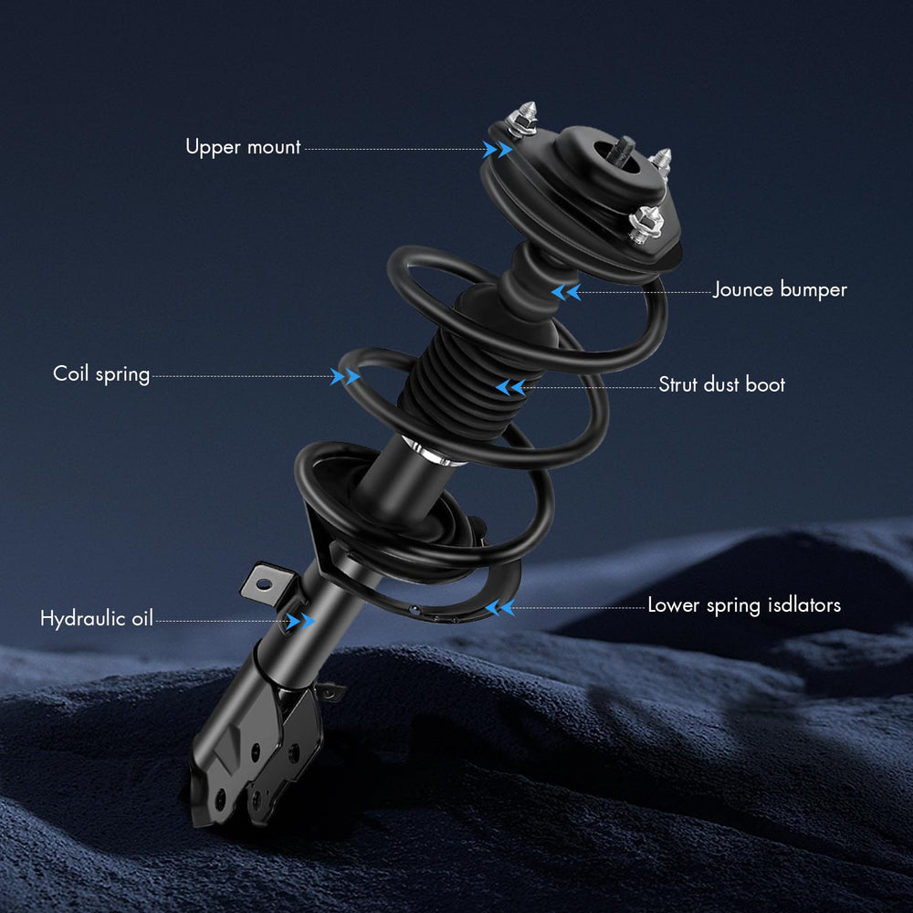 ASAPE strut top mount label detail showing part numbers and correct fitment for easy purchase confidence
