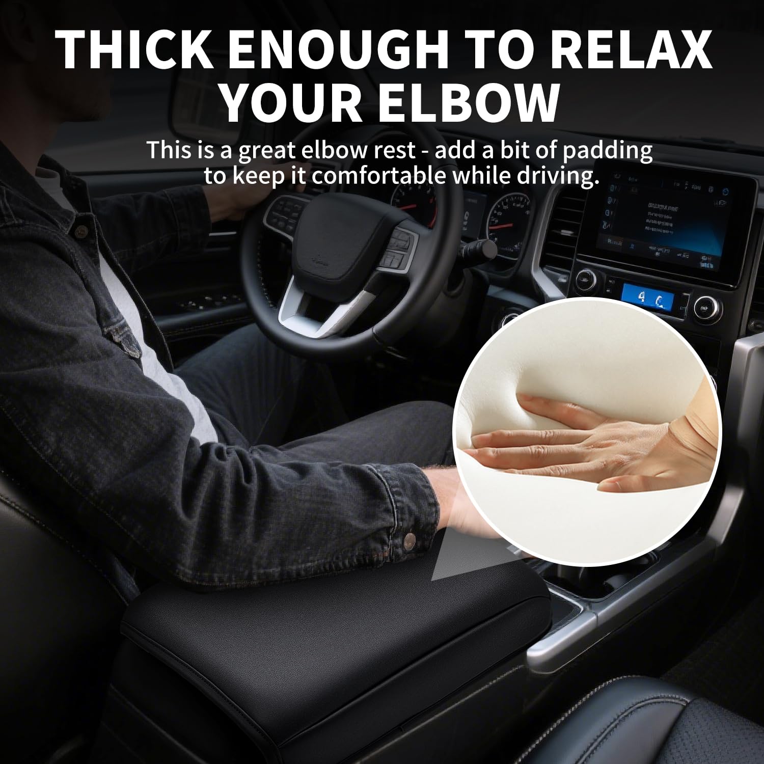 Asgohme next to a hand for scale demonstrating compact padded support