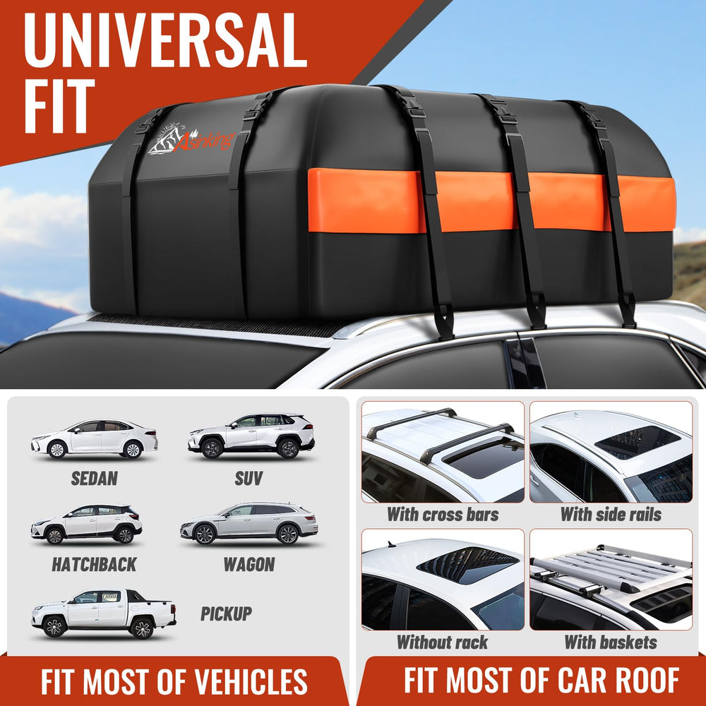 Asinking installed on car without roof rack demonstrating universal fit