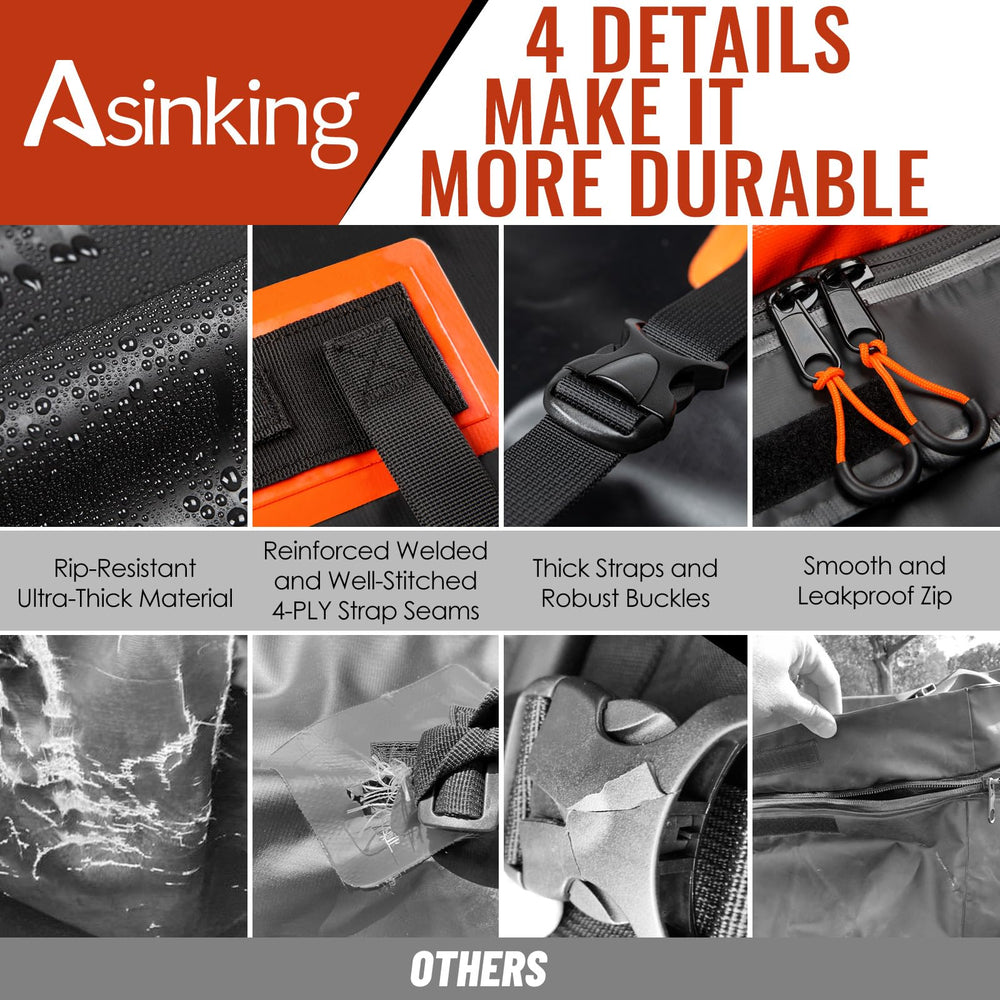 Asinking folded into included storage bag for compact, tidy storage