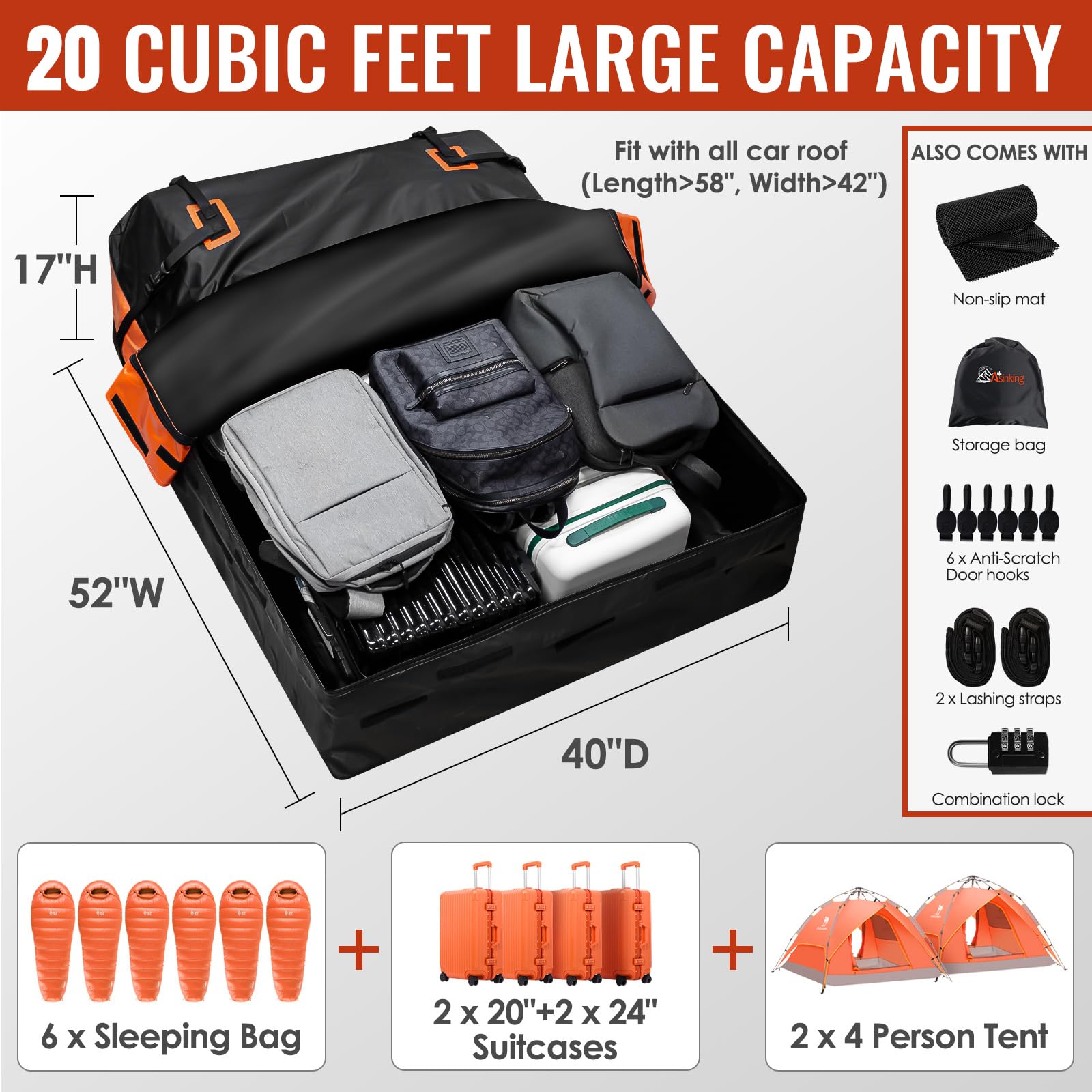Asinking waterproof zipper with velcro flap protecting contents from rain