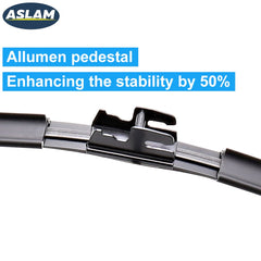 ASLAM rubber edge close view showing graphite-treated surface for quieter wiping