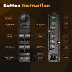 ASOPARTS switch installed in driver door demonstrating plug-and-play replacement benefit