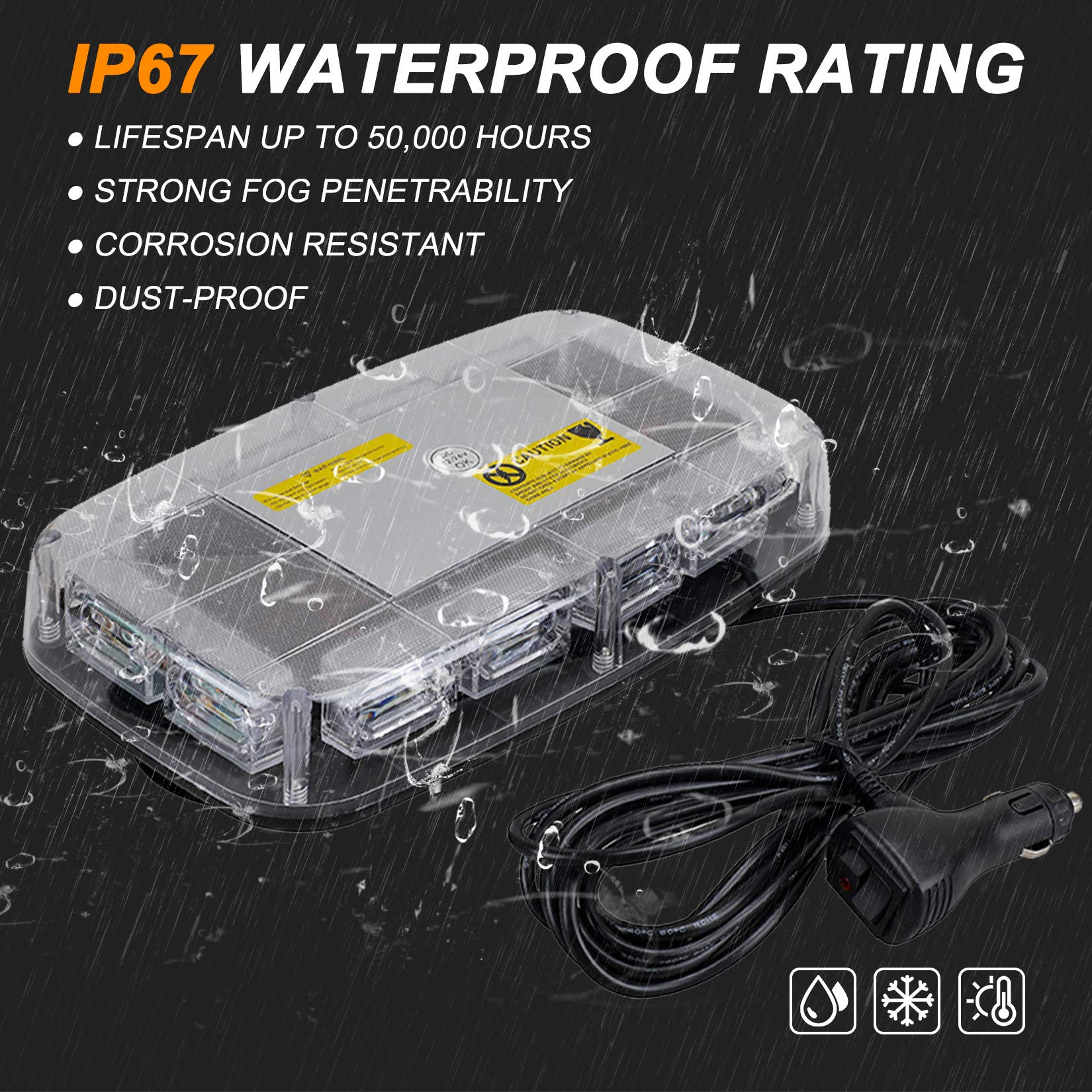 ASPL strobe on truck roof showing size and low-profile fit for vehicles