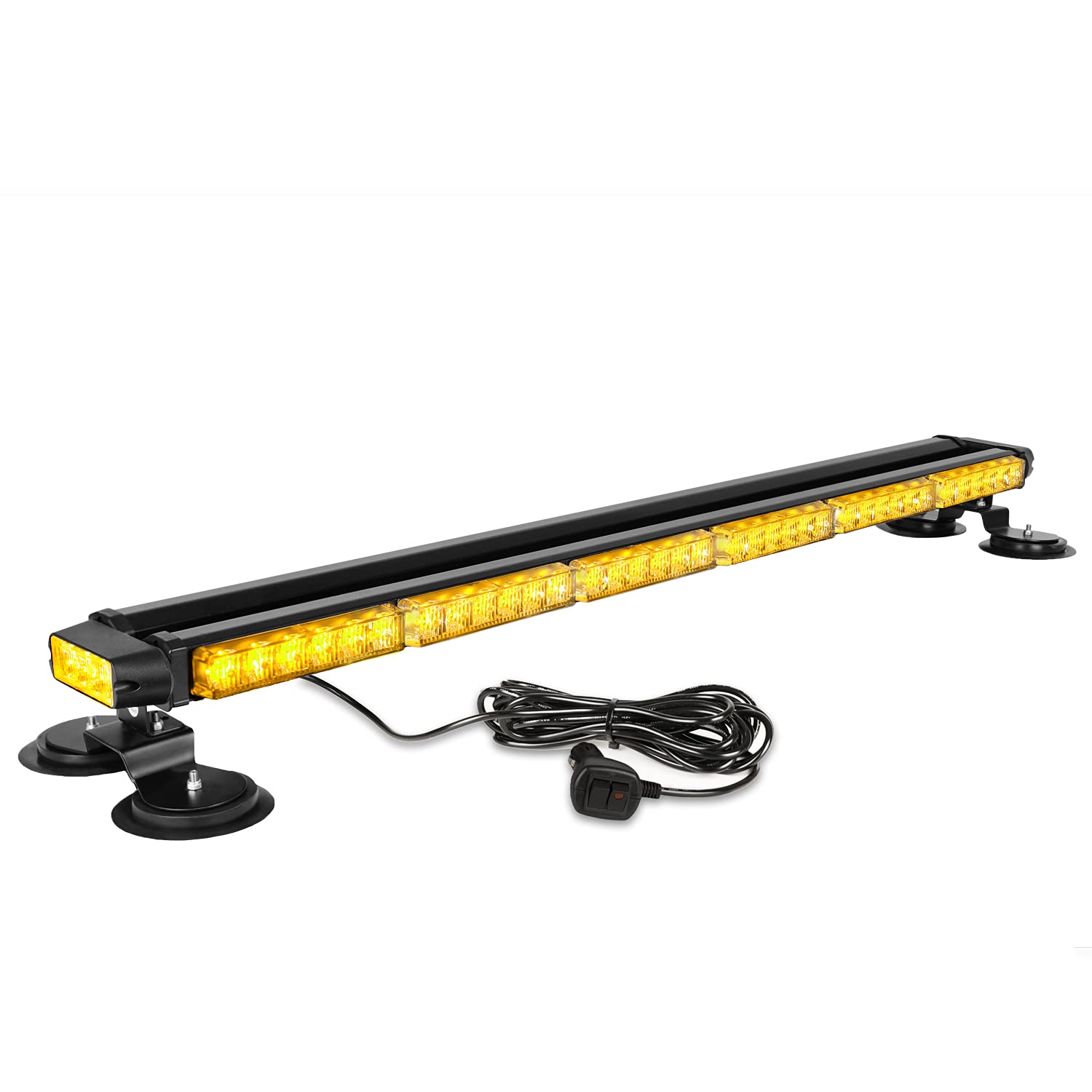 ASPL strobe light bar front view showing bright LEDs and wide visibility