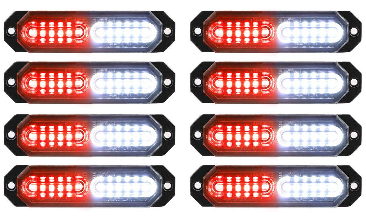 ASPL front view of 8pcs strobe light kit showing compact design and bright output