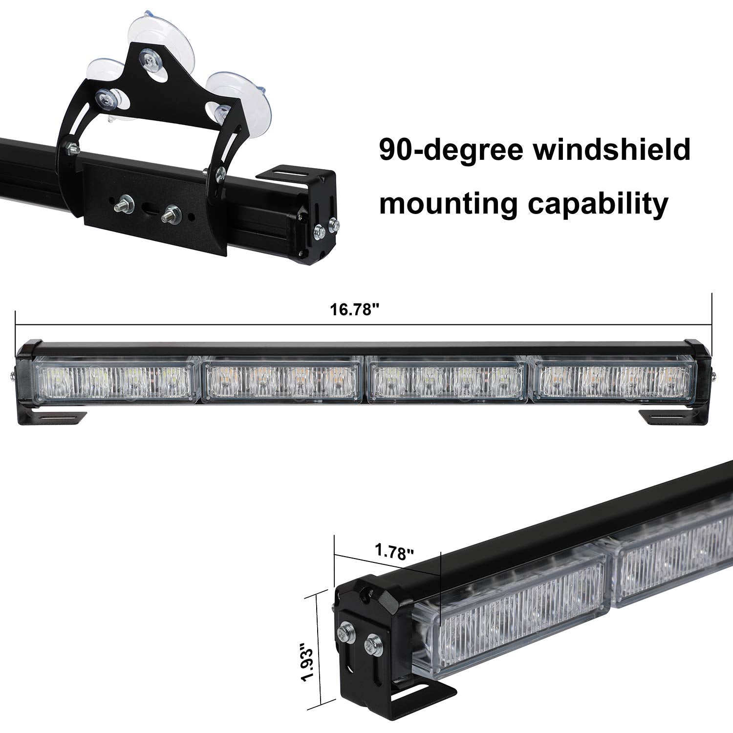 ASPL mounted on dashboard and windshield demonstrating easy installation