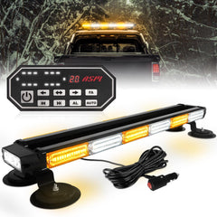 ASPL rooftop bar front view showing amber white LEDs and broad visibility