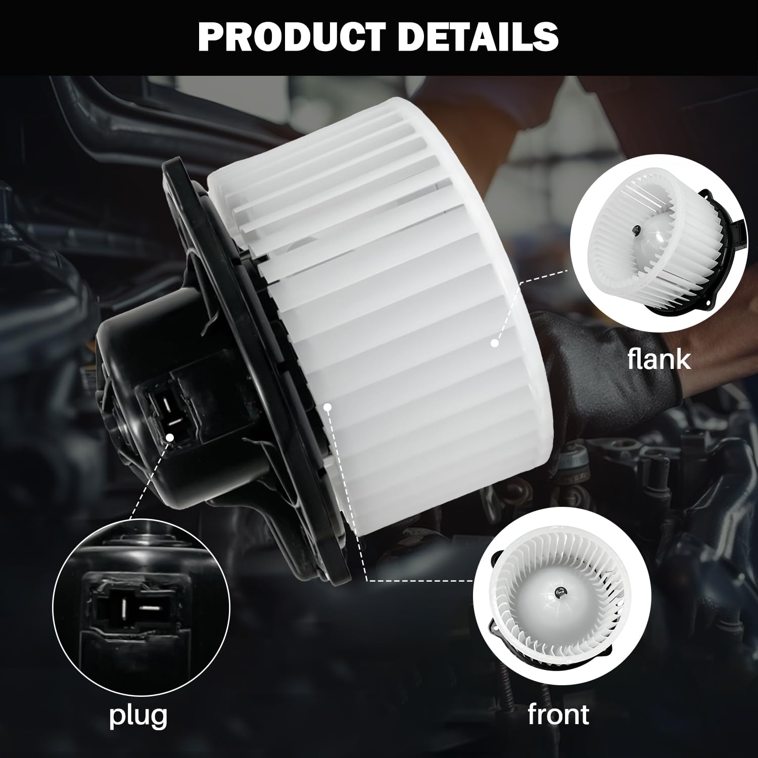 Aspligo detailed shot of fan wheel blades showing balanced design for smooth airflow