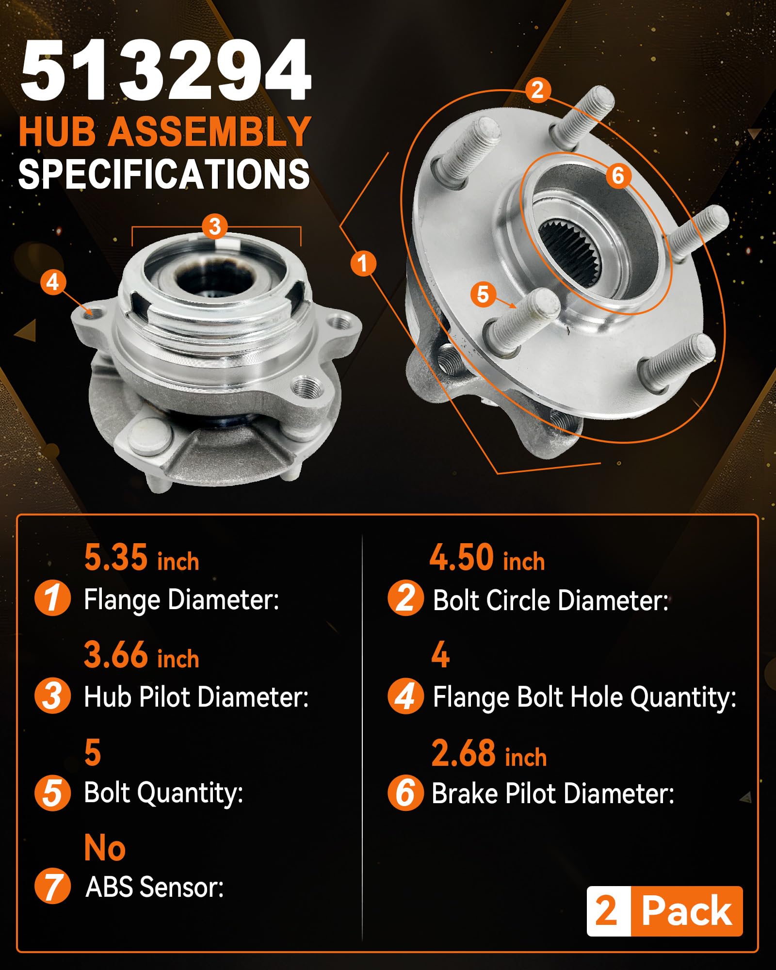 Aspligo front face close-up highlighting hub mounting surface and studs