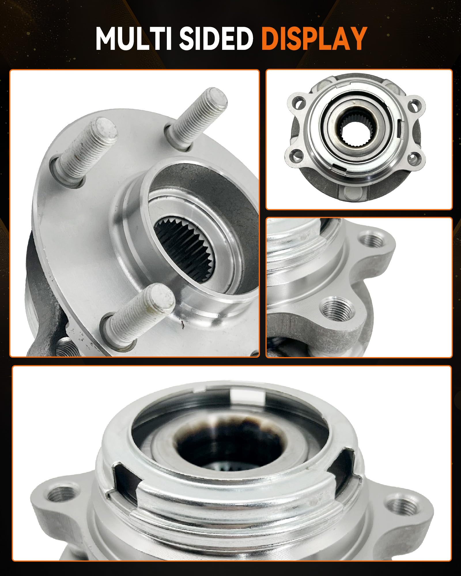 Aspligo hub installed on Altima wheel demonstrating correct fitment