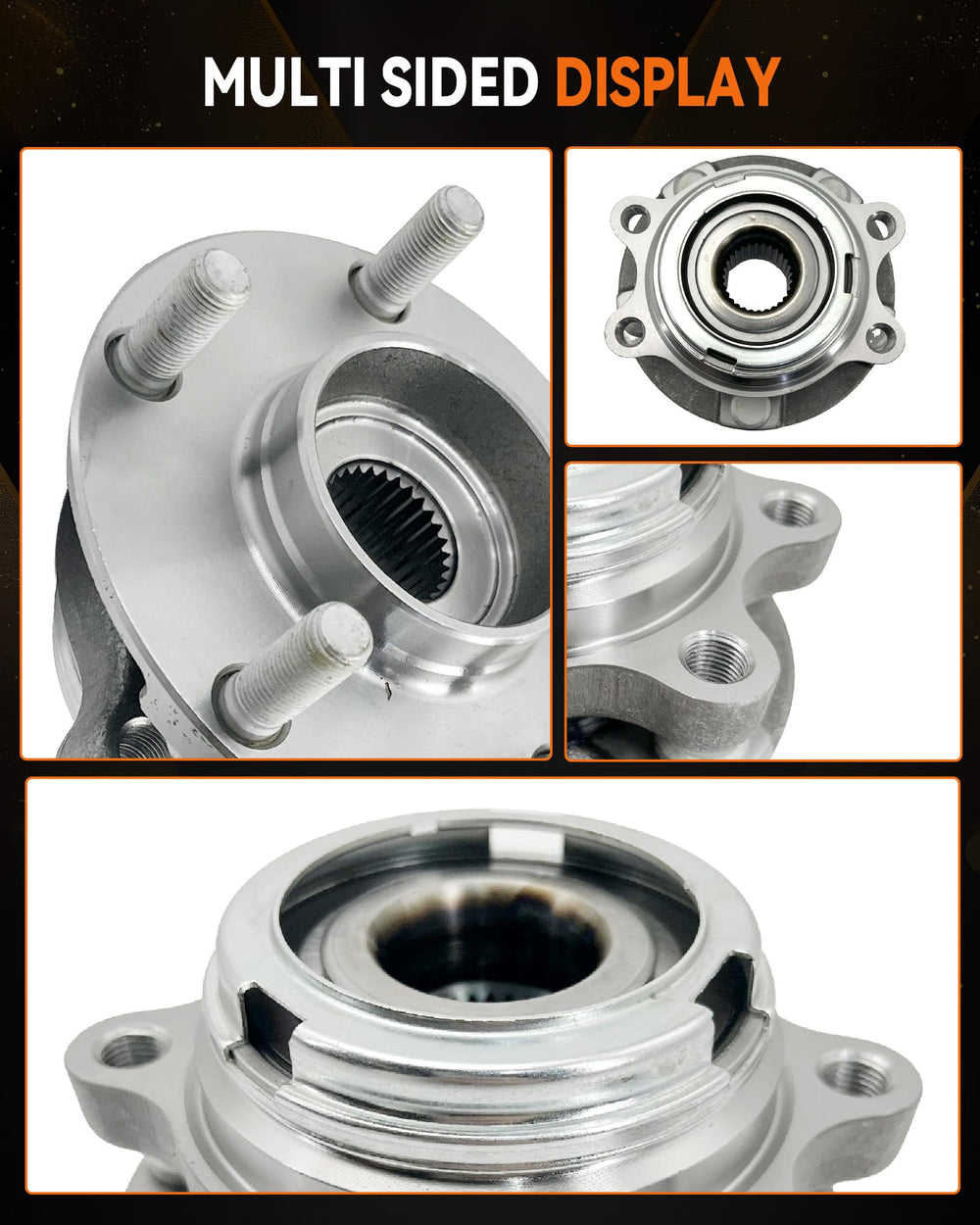 Aspligo hub installed on Altima wheel demonstrating correct fitment