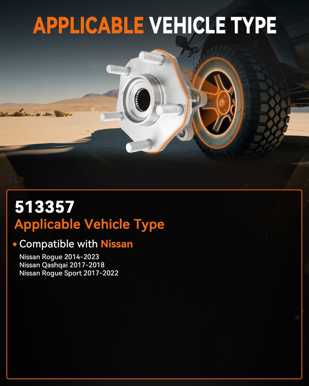 Aspligo hub studs and bolt pattern showing rust-resistant coating benefit