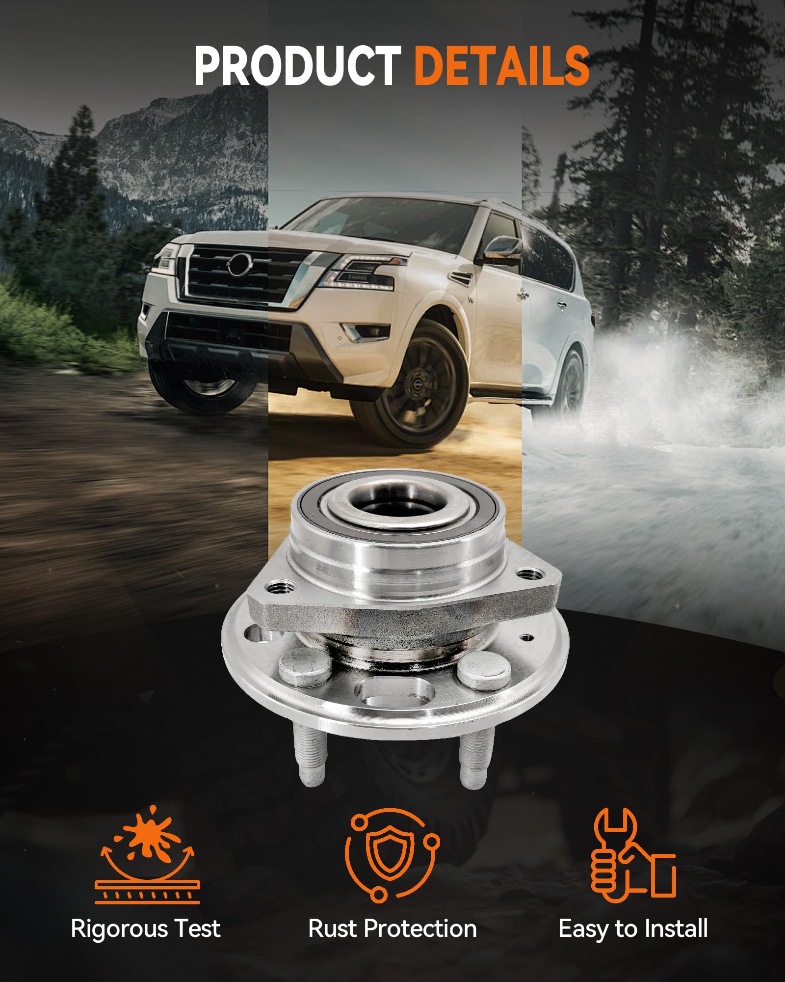 Aspligo hub installed on vehicle wheel demonstrating improved driving stability