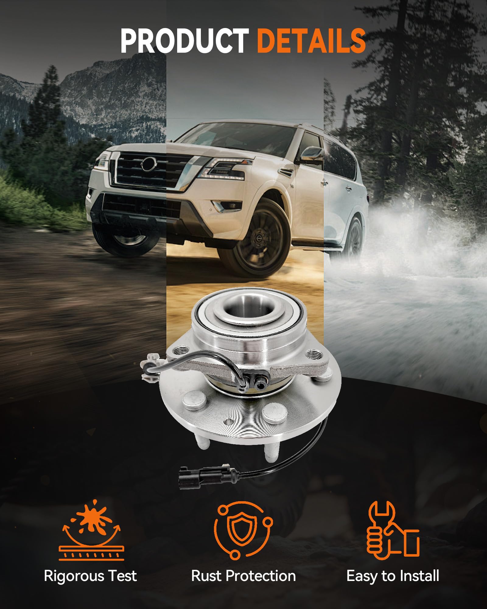 Aspligo hub featured on Silverado on road illustrating durability under load