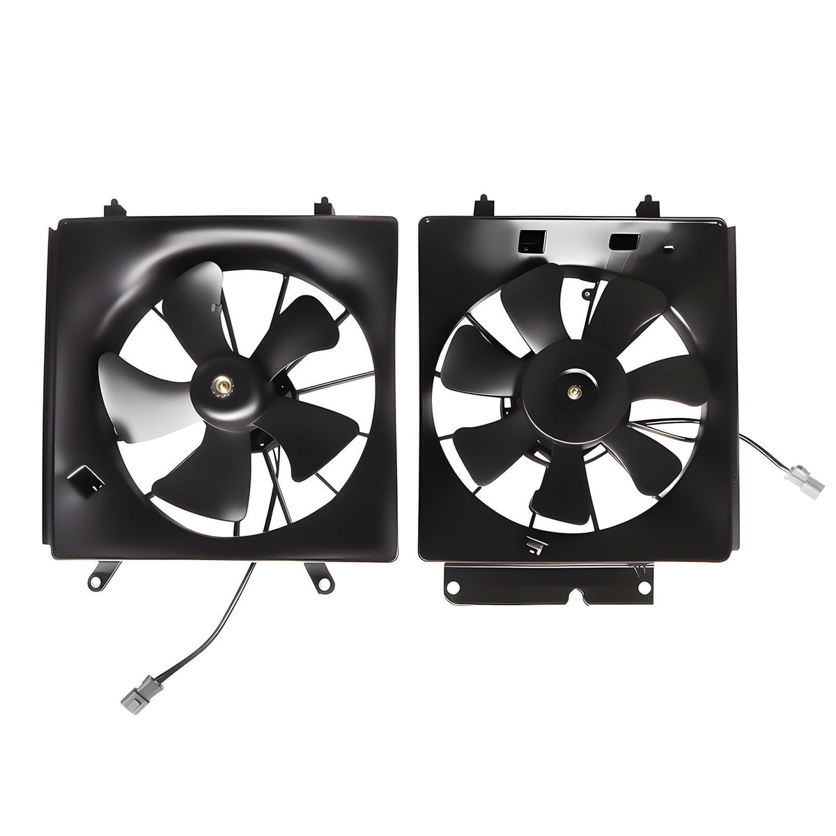 Assembroverse front view of left and right fan assemblies showing fit and finish benefit