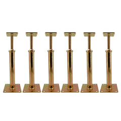ASTAMOTOR front view of six galvanized jacks showing compact set and benefit stability
