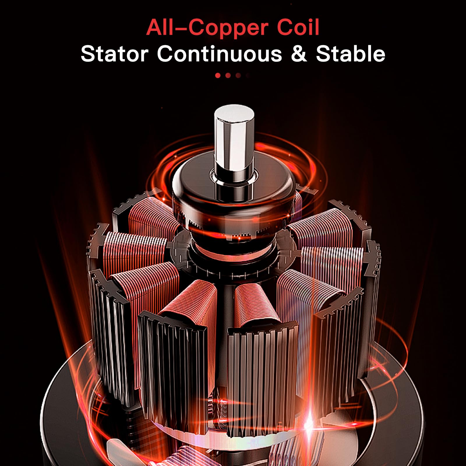 ASTOU copper windings detail highlighting heavy-duty construction and longevity