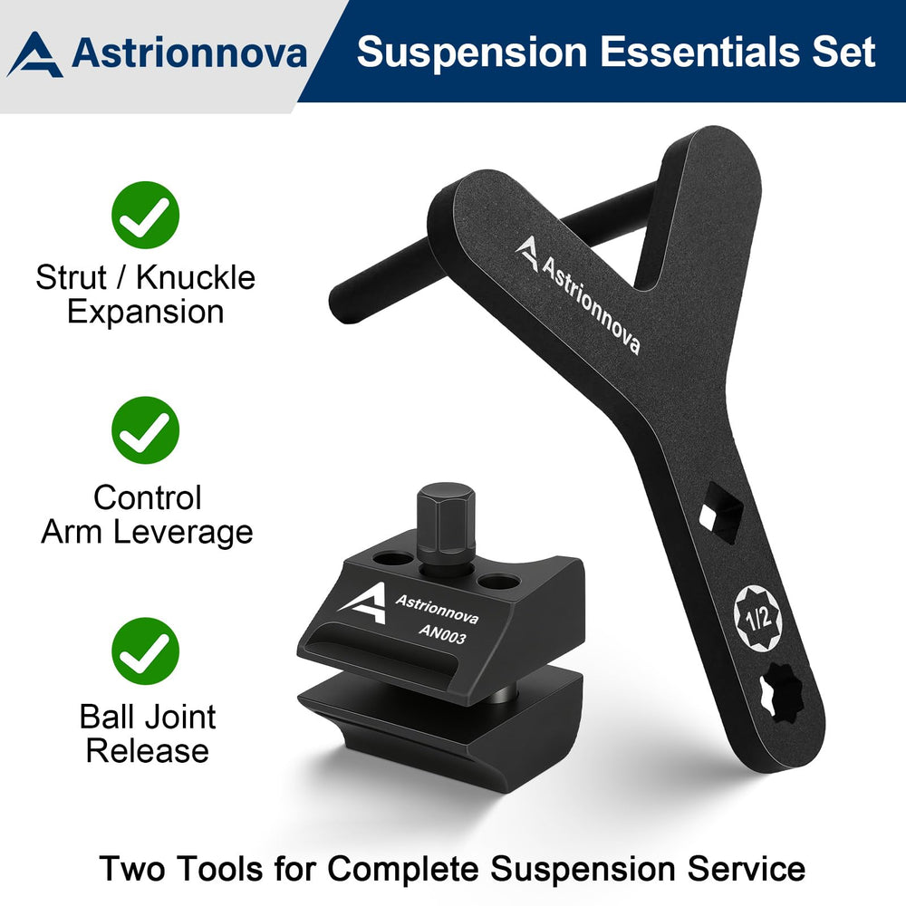 Astrionnova close-up of precision spreader tip showing slim profile for tight suspension gaps
