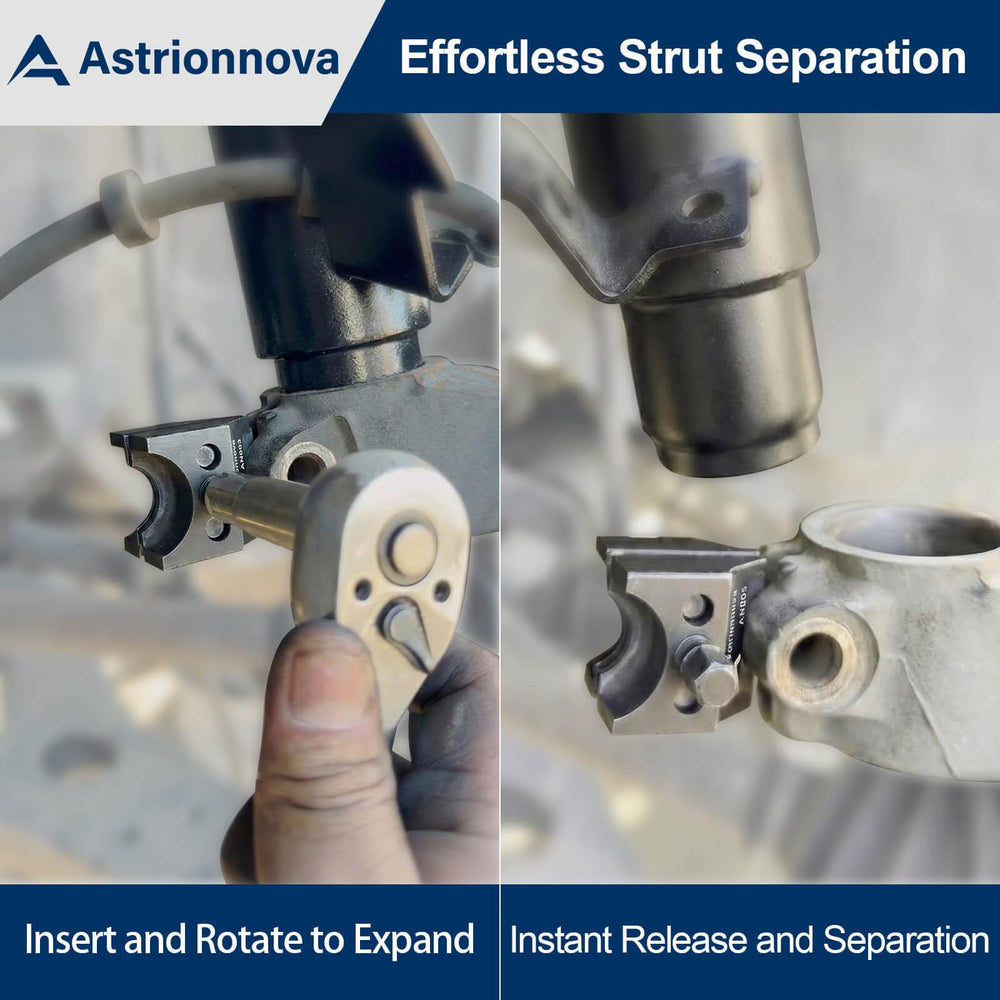 Astrionnova lower end separator popping ball joint with safe controlled force