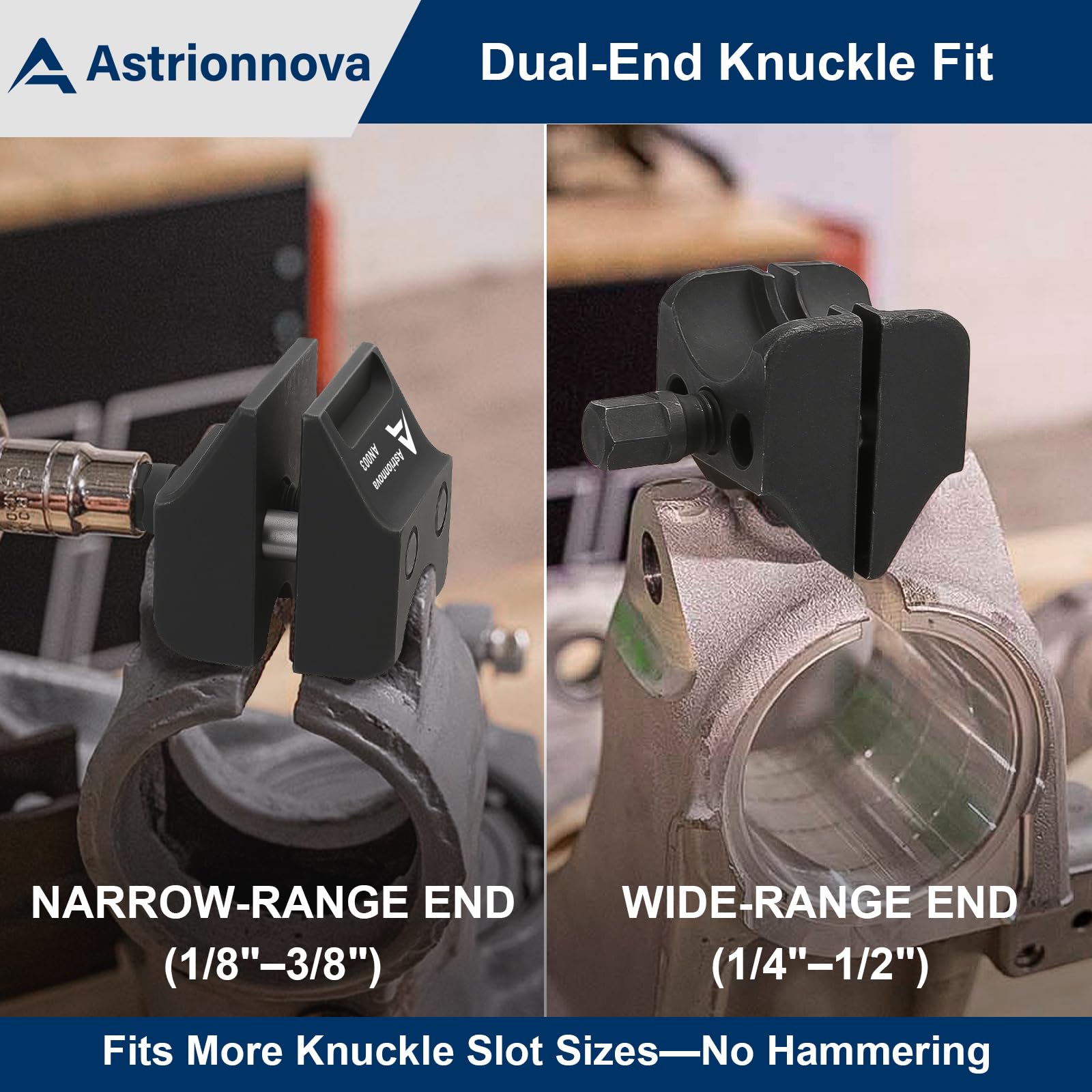 Astrionnova pry tool beside a breaker bar to show scale and compatible leverage setup