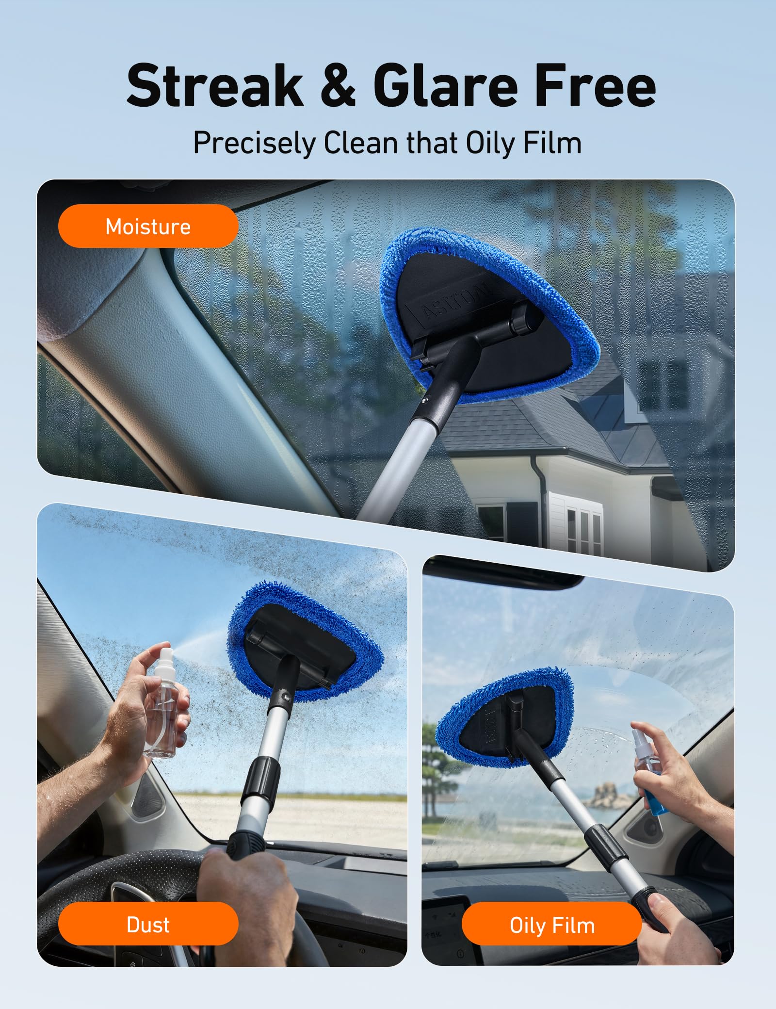 AstroAI 60ml spray bottle ready to mist glass for streak-free cleaning