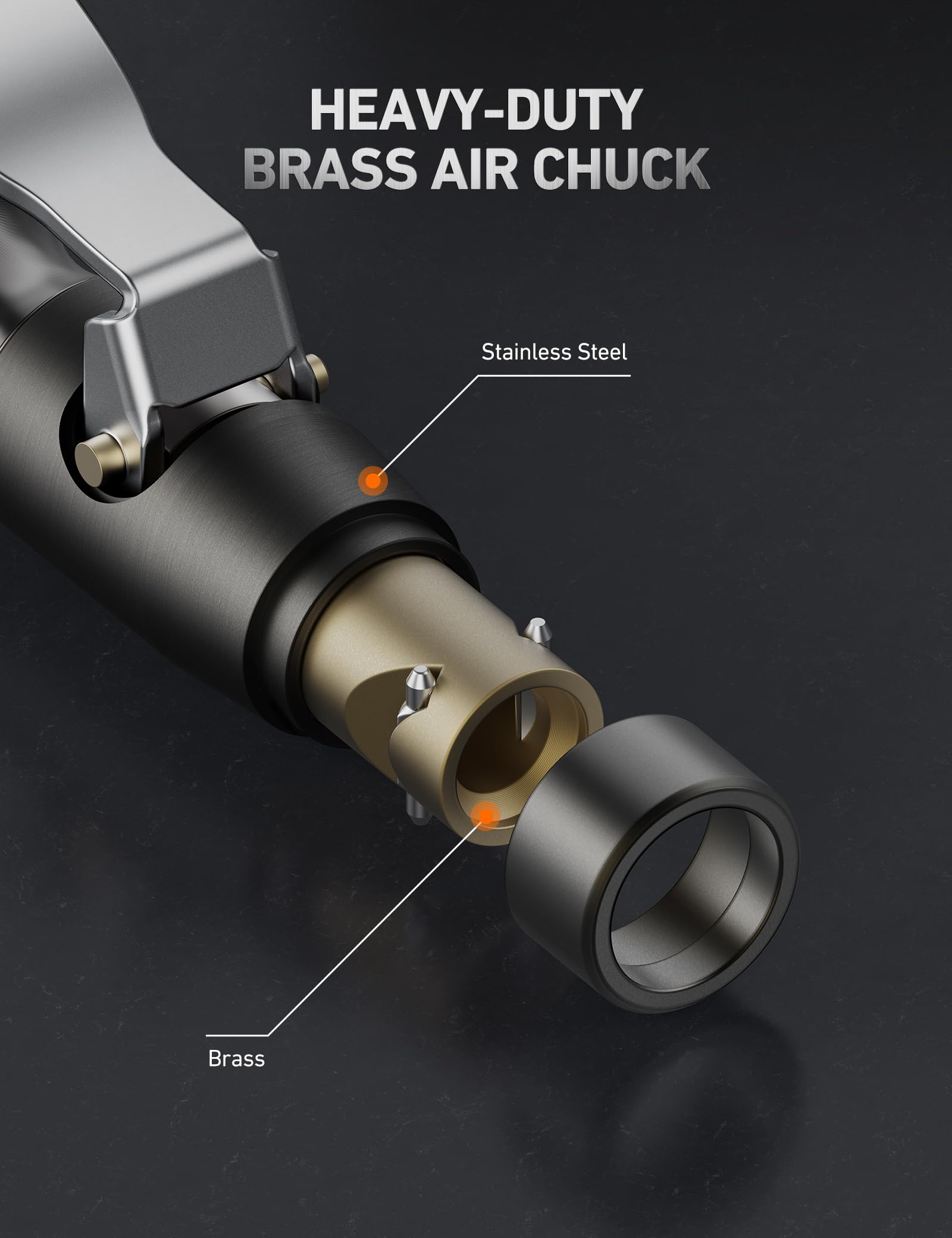 AstroAI chuck next to coin showing compact size and portable workshop convenience