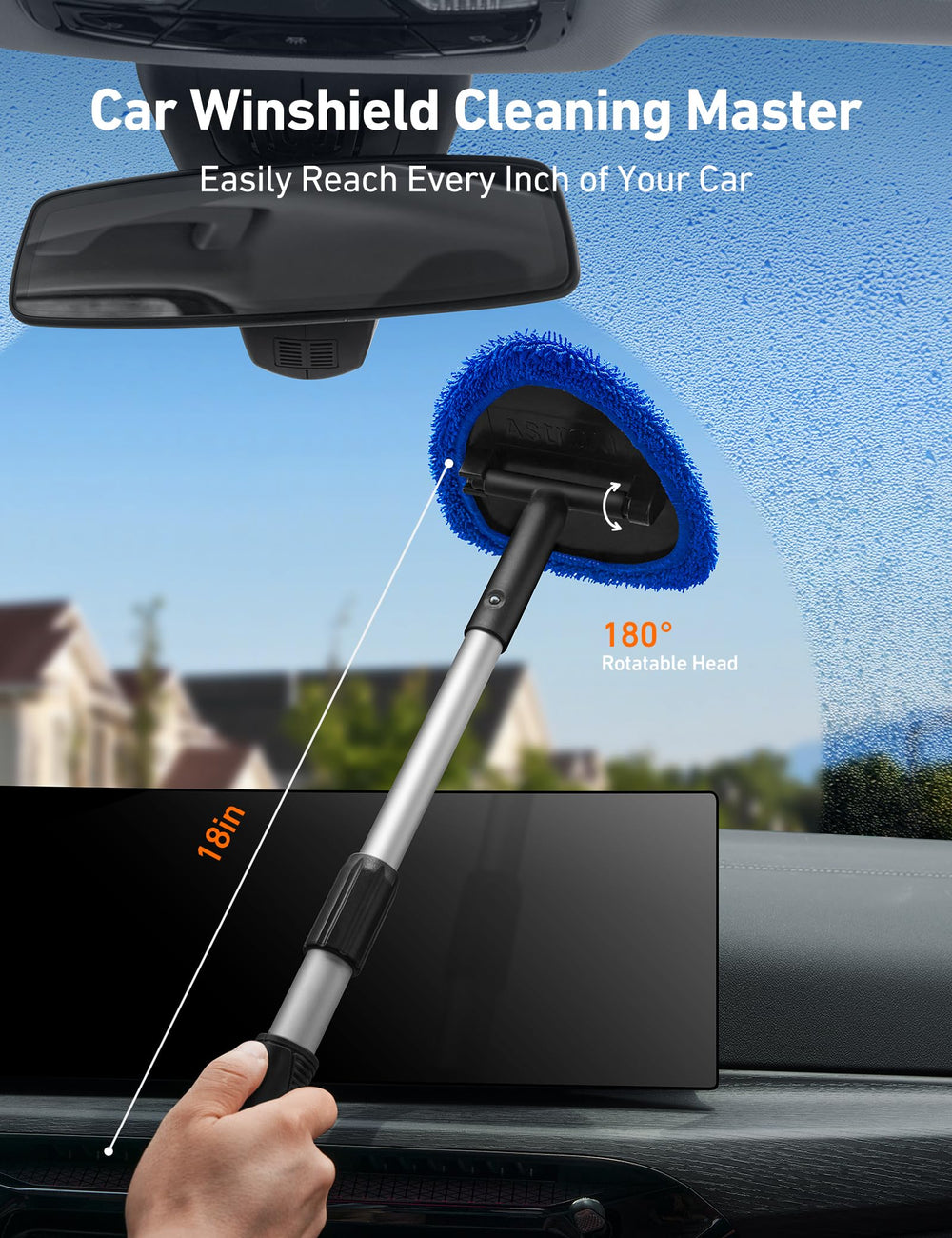 AstroAI bristle brush texture cleaning upholstery without damage