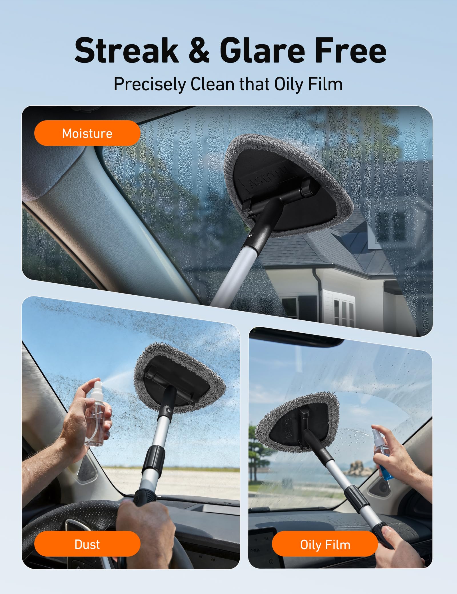 AstroAI disassembled handle in storage bag for tidy trunk or glovebox