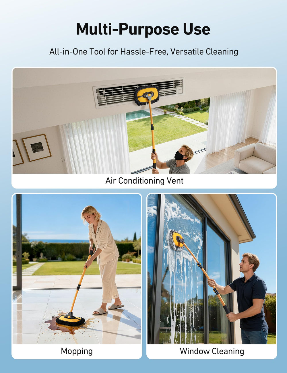AstroAI collapsed handle for compact storage and easy transport