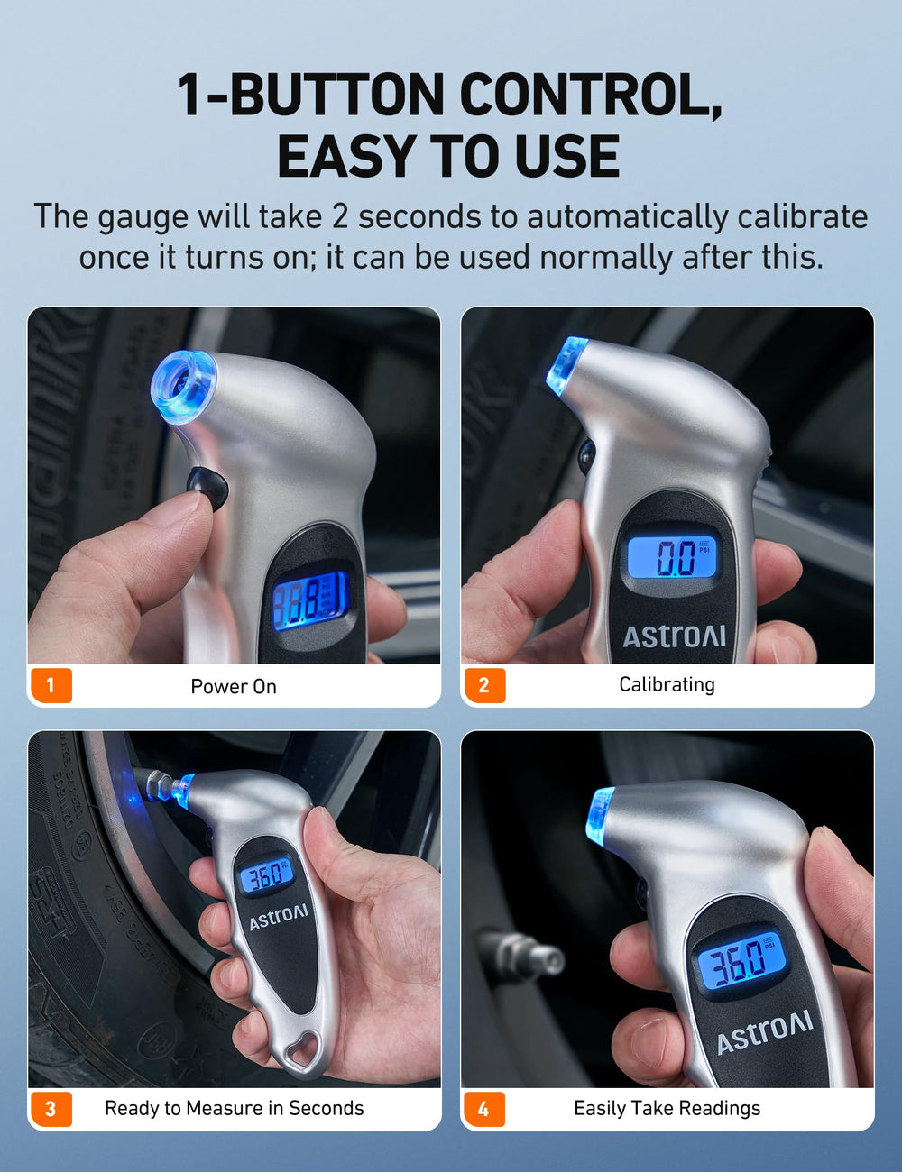 AstroAI textured grip detail offering secure handling during measurements