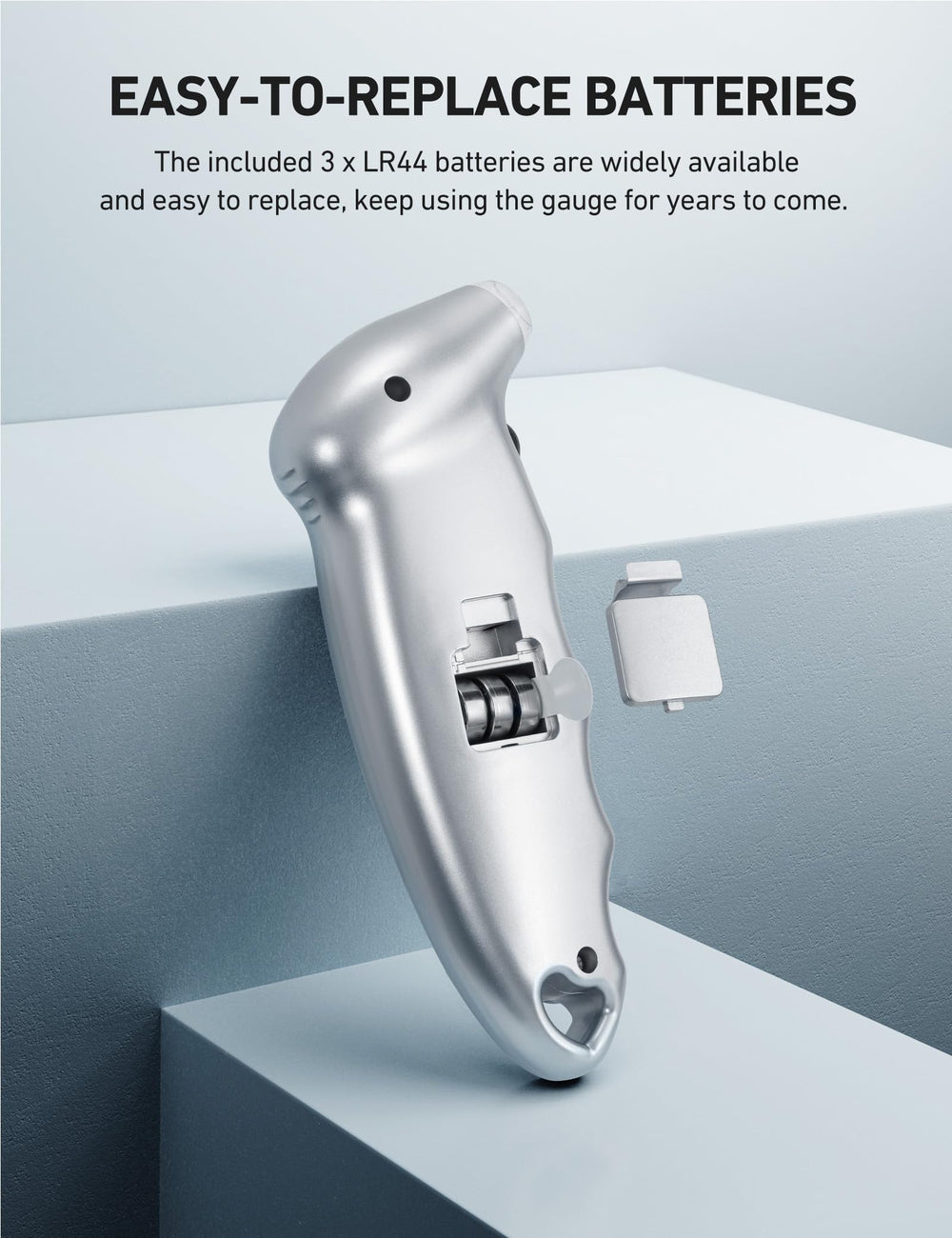 AstroAI gauge in garage lifestyle scene enabling routine tire checks