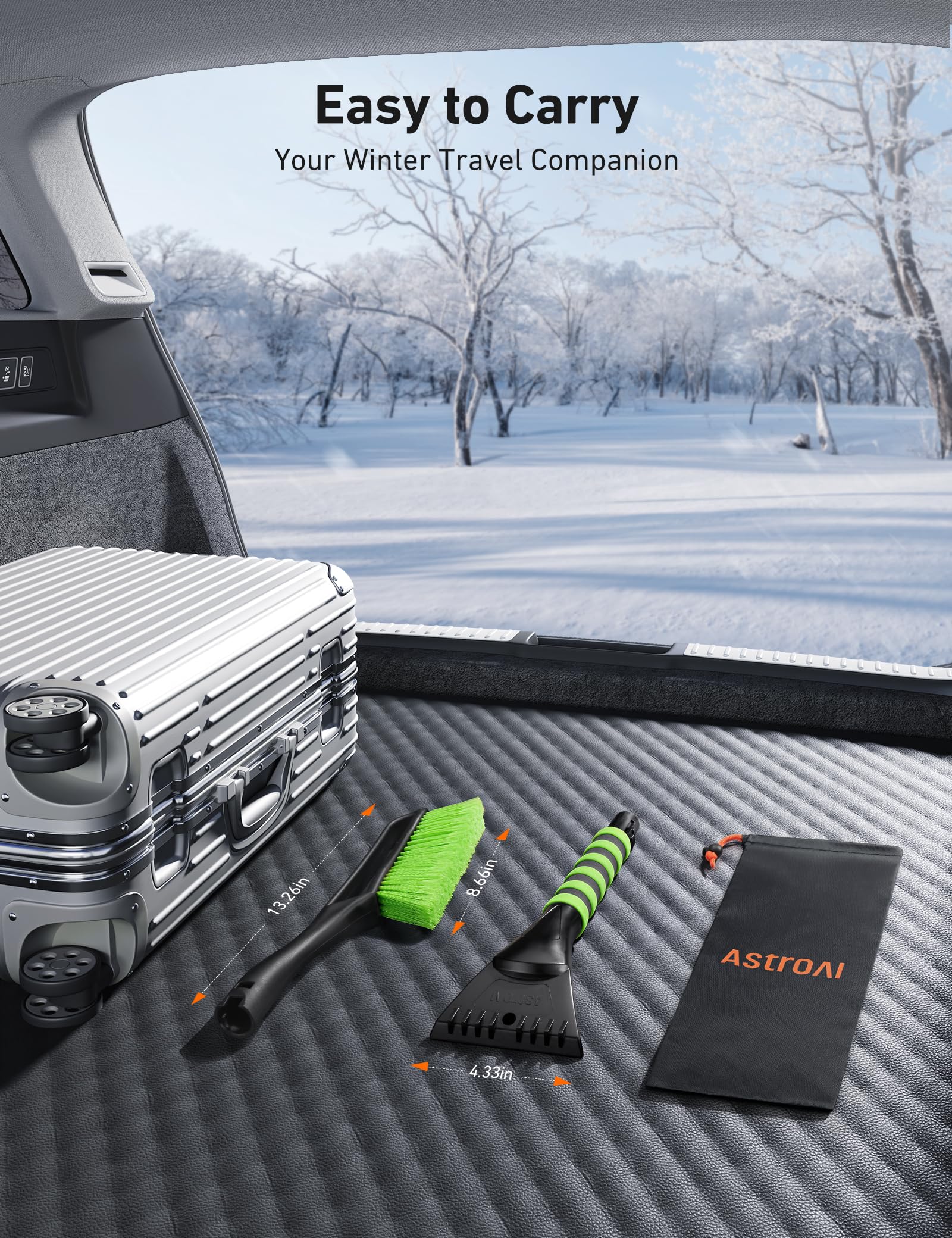 AstroAI padded EVA handle closeup for comfortable cold-weather grip
