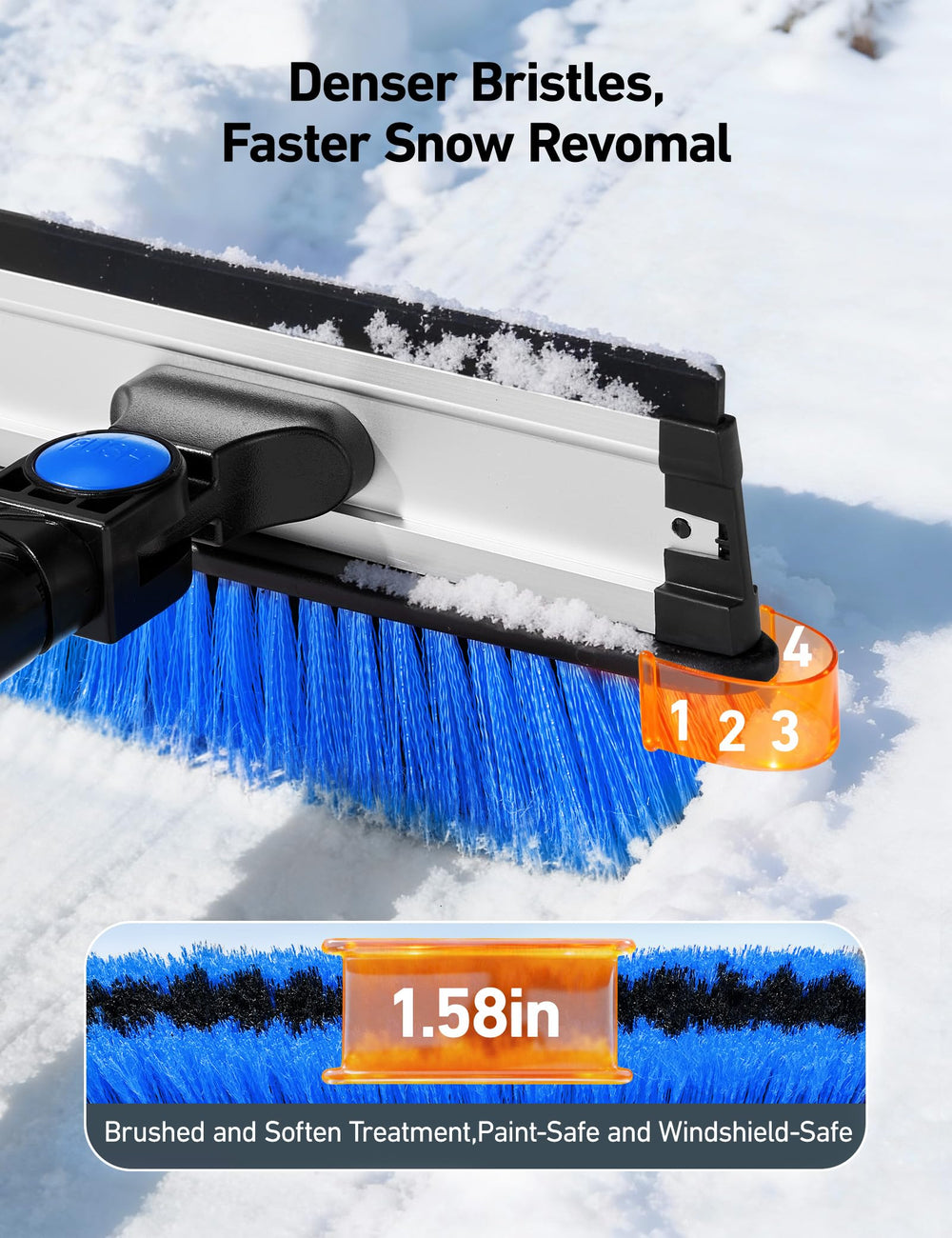 AstroAI ice scraper edge chipping thin ice safely off windshield