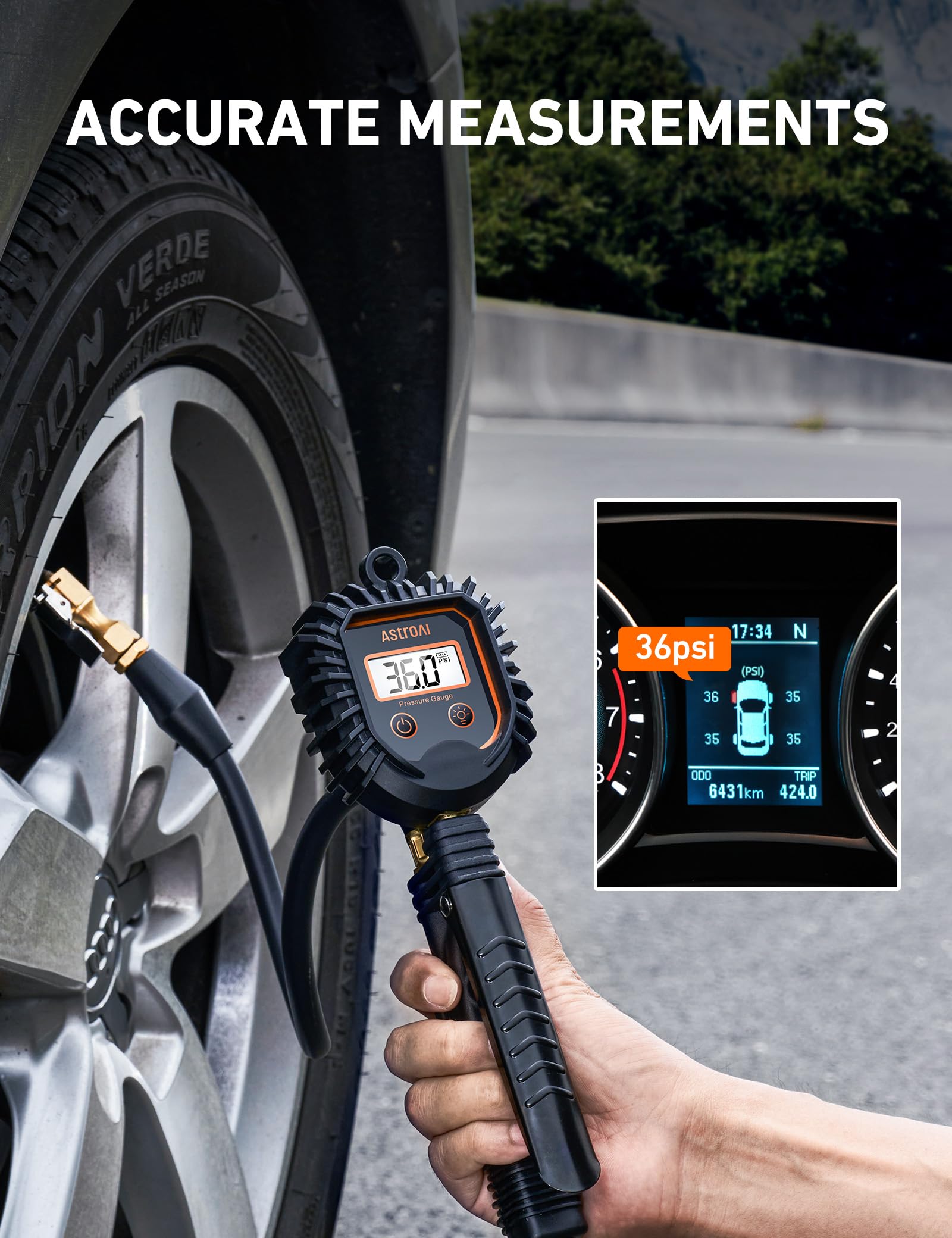 AstroAI rubber hose detail highlighting kink-resistant construction for durability