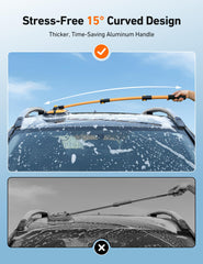 AstroAI telescopic handle fully extended for high-reach cleaning