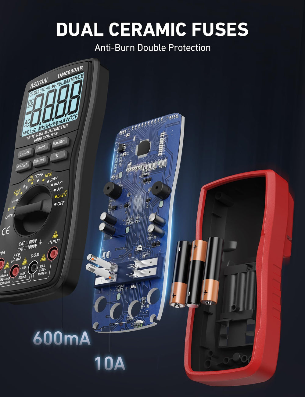 AstroAI temperature probe in use detecting component temperature quickly